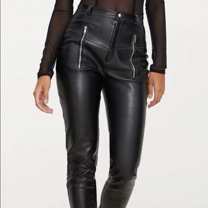 Pretty little thing black leather pants